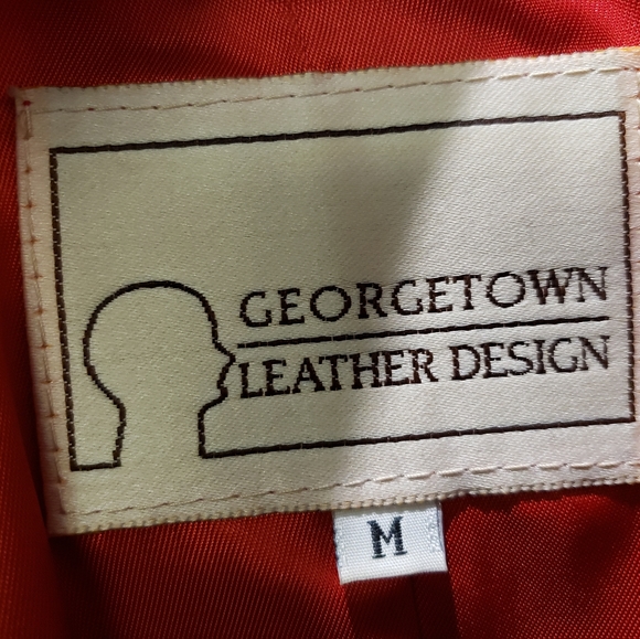 Georgetown Leather Red Jacket - Picture 4 of 4